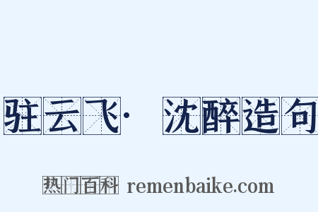 驻云飞·沈醉造句是什么意思的图片